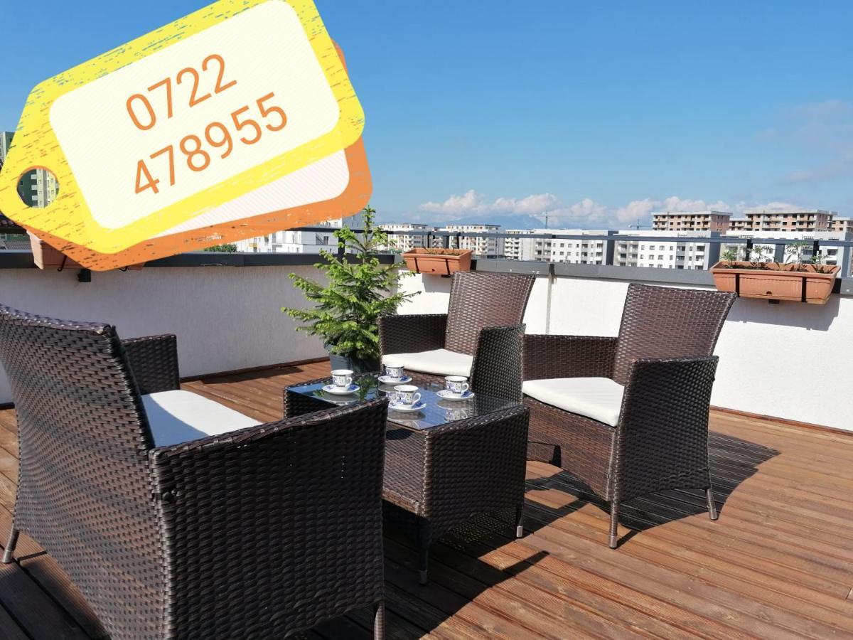 Ama Apartament Cu Terasa 50 Mp & Parcare Braşov Extérieur photo